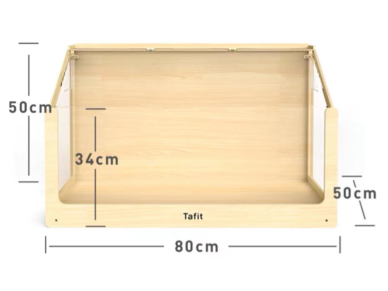 Estimated Shipping Date Jun 2022 Panoramic Wooden Cage - Sloped Roof